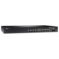 N2024P-ABNW-01 Коммутатор DELL Networking N2024P, L2, POE+, 24x 1GbE + 2x 10GbE SFP+ fixed ports, Stacking, IO to PSU air, AC, 3YPSNBD (210-ABNW) 