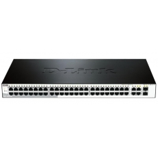 DES-1210-52/C1A Коммутатор D-Link DES-1210-52/C1A, WEB Smart III Switch with 48 ports 10/100Mbps and 2 ports 10/100/1000Mbps and 2 Combo 10/100/1000BASE-T/SFP 