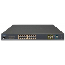 GS-5220-16UP4S2XR коммутатор PLANET Technology Corporation. PLANET L2+/L4 16-Port 10/100/1000T 75W Ultra PoE + 4-Port 100/1000X SFP + 2-Port 10G SFP+ Managed Switch, with Hardware Layer3 IPv4/IPv6 Static Routing,  W/ 48V Redundant Power (400W PoE Budget, ONVIF) 
